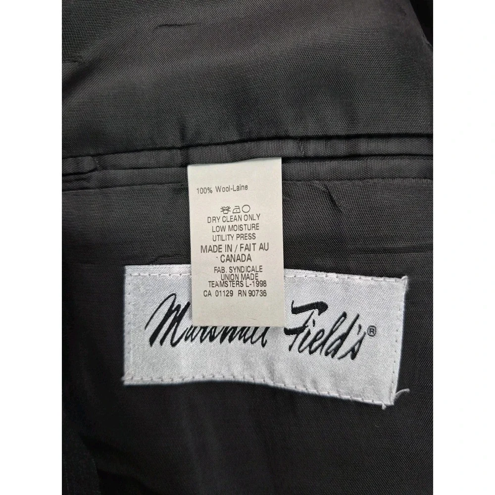 Lauren Ralph Lauren Mens Wool Sport Coat 48R Charcoal Pinstripe 2 Button Blazer